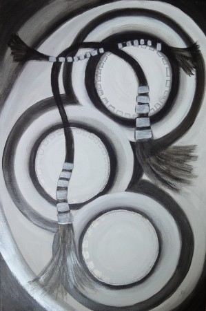 Kreise auf den Kopf gestellt 40cm x 60cm